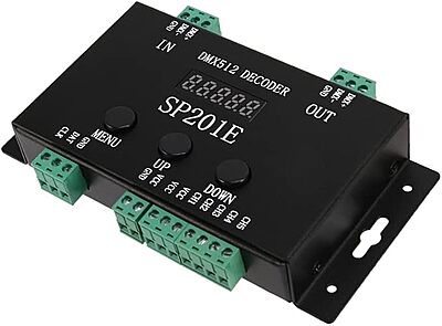 DC5V-24V DMX512 Decoder Controller Addressable IC RGB led Pixel 5 Channel PWM Output ws2811 2812 1903 Strips