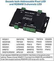 DC5V-24V DMX512 Decoder Controller Addressable IC RGB led Pixel 5 Channel PWM Output ws2811 2812 1903 Strips