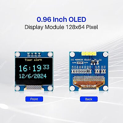 0.96 Inch OLED Display Screen Module  Self-Luminous Mini Screens for Arduino Project