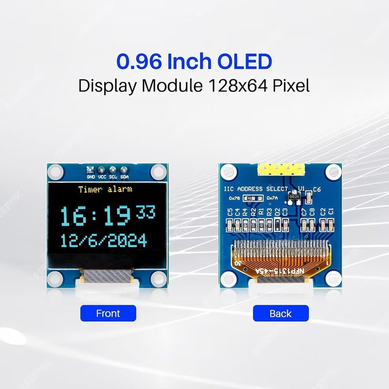 0.96 Inch OLED Display Screen Module  Self-Luminous Mini Screens for Arduino Project